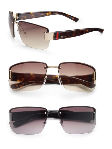 gucci men eye sunglasses|Gucci rimless sunglasses men's.